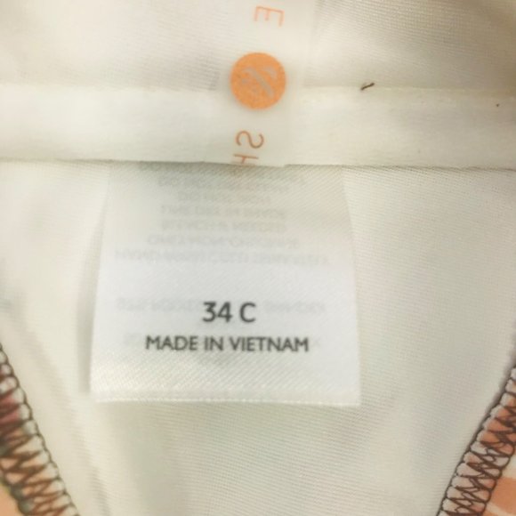 Shade And Shore Women's Size 34C Ruffle Strap Bralette Bikini Swim Top Cinnamon - Picture 6 of 13